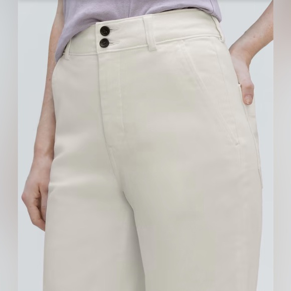 Everlane The Organic Wide-Leg Pant NWT 14 Color Bone - Picture 5 of 15